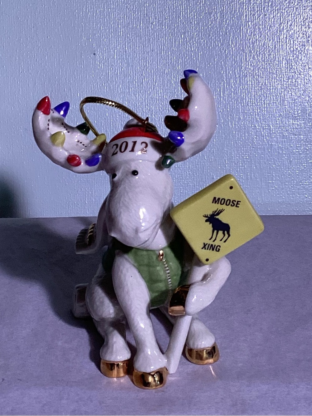 Lenox 2012 Annual “Merry Moose Crossing” Ornament”
